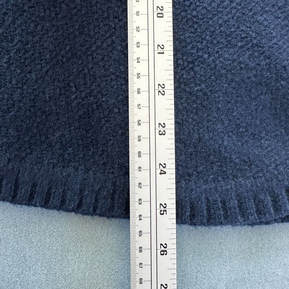 Loft Women's Wool Blend Oversized Poncho Sweater Navy Blue XS/S Pullover Top - Picture 5 of 9